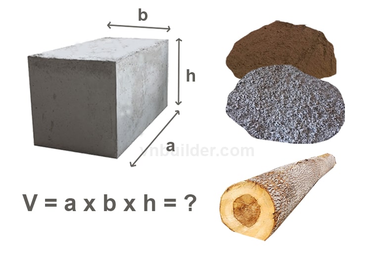 Cách tính mét khối (m3) cát, bê tông, gỗ…trong xây dựng